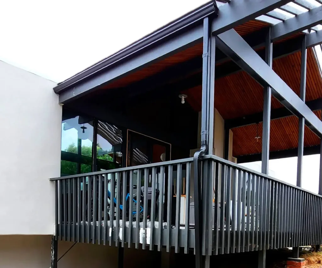 gutter-installed1 Guttering installed on a balcony