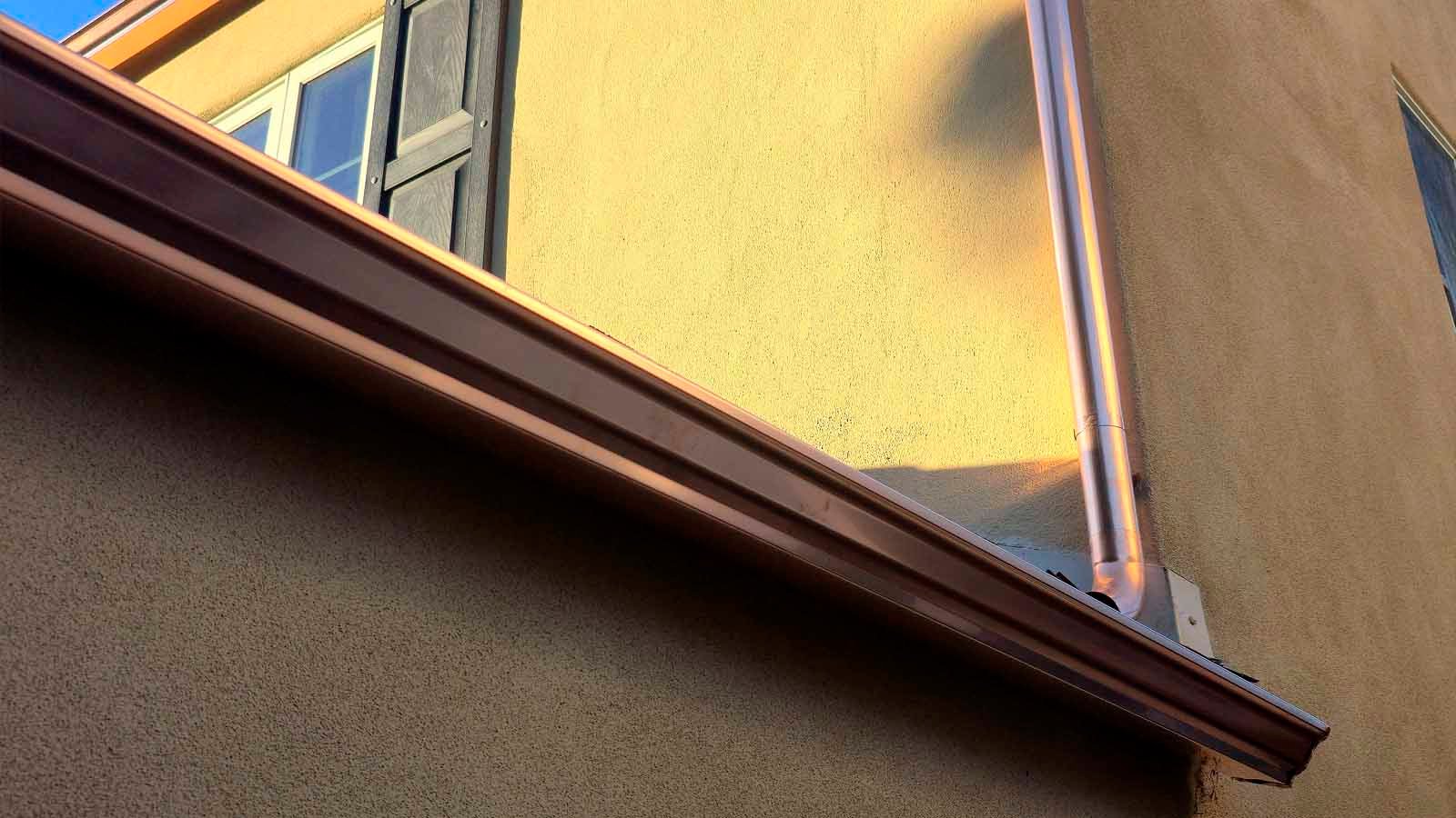 Copper gutter length options